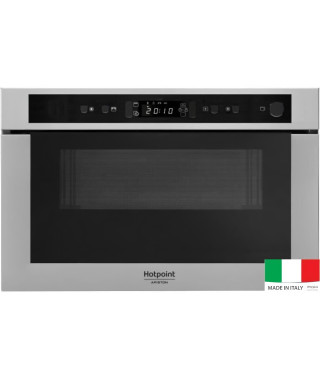 HOTPOINT MH 400 IX - Micro-ondes combiné encastrable inox anti-trace - 22L - 750 W - Grill 700 W