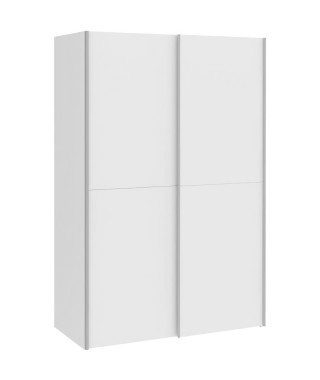 Armoire 2 portes coulissantes - Blanc mat - L 120 x P 61,2 x H 190,5 cm - OZZULA