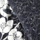 Parure de lit Mawira - 2 personnes - 260 x 240 cm - 100% coton - Bleu marine Motif Floral - TODAY