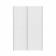 Armoire 2 portes coulissantes - Blanc mat - L 120 x P 61,2 x H 190,5 cm - OZZULA