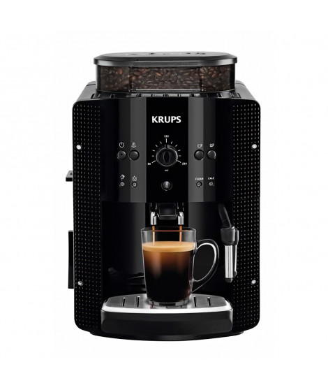 KRUPS Machine a café grain, 1.7 L, Cafetiere espresso, Buse vapeur pour Cappuccino, 2 tasses en simultané, Essential YY8125FD