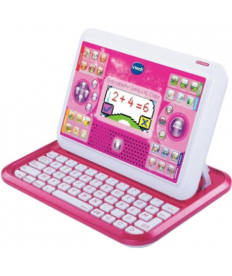 Ordi-Tablette Enfant VTECH Genius XL Color Rose - 2 en 1 avec écran couleur - Mixte - A partir de 5 ans