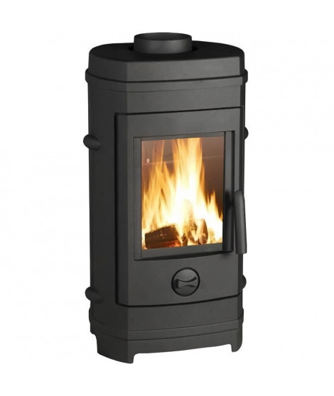 Poele a bois INVICTA Remilly - Puissance optimale: 7 kW - Max: 10,5 kW - Bûches 34 cm max - Fonte - Fabriqué en France - Ecod…