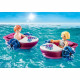 PLAYMOBIL - 70612 - Bar flottant et vacanciers - Accessoires inclus - Pour enfants a partir de 4 ans