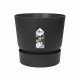 ELHO Pot de fleurs rond Greenville 25 - Extérieur - Ø 24,48 x H 23,31 cm - Vivre noir