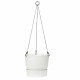 ELHO Pot de fleurs a suspendre Greenville 24 - Extérieur - Ø 23,9 x H 20,3 cm - Blanc