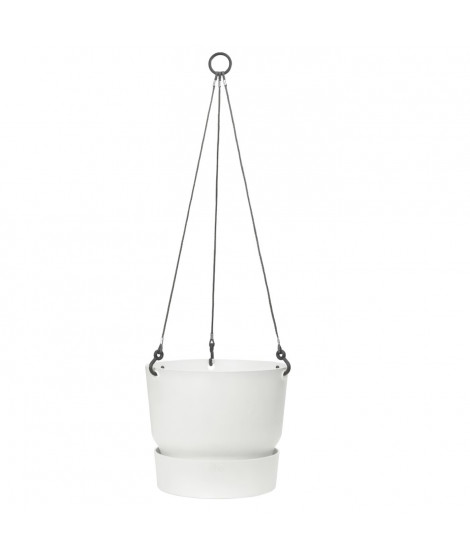 ELHO Pot de fleurs a suspendre Greenville 24 - Extérieur - Ø 23,9 x H 20,3 cm - Blanc