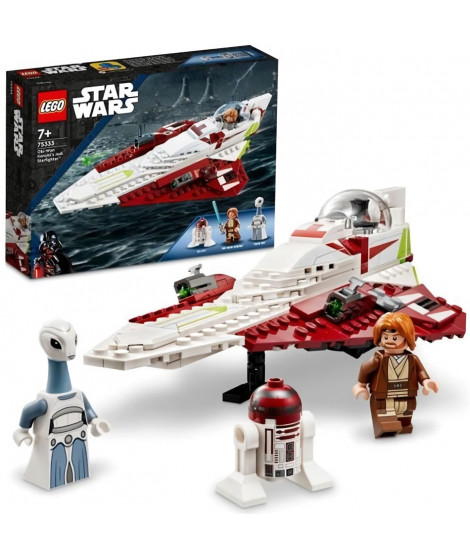 LEGO Star Wars 75333 Le Chasseur Jedi d'Obi-Wan Kenobi, Jouet, Figurine Taun We et Droide