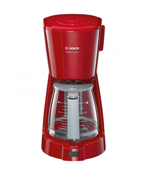 Cafetiere filtre BOSCH TKA3A034 CompactClass Extra - Rouge - 15 tasses - 1100W