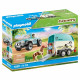 PLAYMOBIL - 70511 - Voiture et van pour poney - Country - Multicolore - 44 pieces