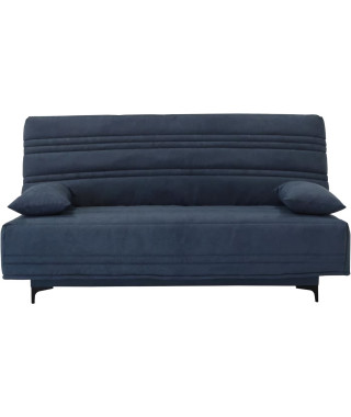 Banquette clic clac 3 places - Tissu bleu - L199 x P96 x 103 cm - KRISTEN - Style contemporain