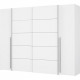Armoire - Blanc mat -  2 portes battantes + 2 portes coulissantes - L 270,3 x P 61,2 x H 210 cm - NARAGO