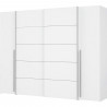 Armoire - Blanc mat -  2 portes battantes + 2 portes coulissantes - L 270,3 x P 61,2 x H 210 cm - NARAGO