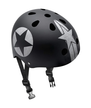 Casque Skate STAMP Black Star - Taille 54-60 cm - Garçon des 6 ans