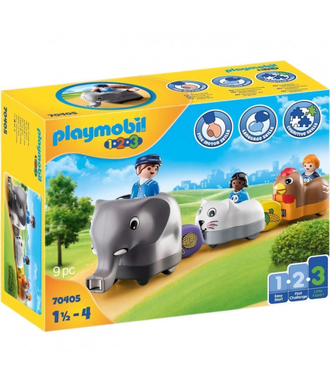PLAYMOBIL - 70405 - PLAYMOBIL 1.2.3 - Train des animaux