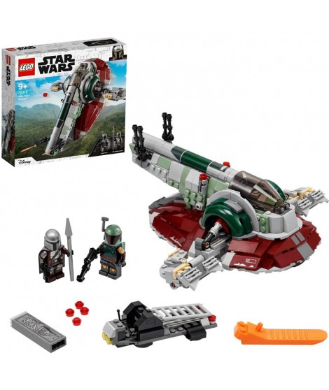 LEGO 75312 Star Wars Le Vaisseau de Boba Fett, Set avec 2 Figurines, Jouet pour Enfants de 9 ans et plus