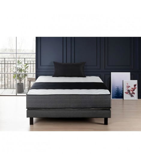 DEKO DREAM HOTEL PREMIUM LUX - Ensemble matelas + sommier 160x200 cm - Mousse mémoire - 28cm - 5 zones - Ferme