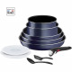 TEFAL INGENIO Batterie de cuisine 10 pieces, Revetement antiadhésif, Poele, Casserole, Ustensiles, Fabriqué en France L1579102