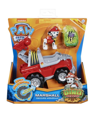 PAT PATROUILLE - VEHICULE + FIGURINE DELUXE MARCUS DINO RESCUE Paw Patrol - 6059518 - Voiture a remonter Jeu Jouet Enfant 3 ans