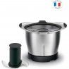 MOULINEX XF38AE10 Accessoire mini bol cuisson 1,4 L, Compatible avec robot cuiseur Companion, Double lame inox, Fabriqué en F…