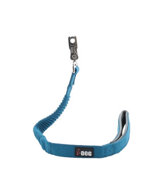 Laisse Confort Elastique I-DOG 120 cm Coloris Bleu