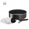 TEFAL INGENIO L1509002 Lot de 3 pieces, Sauteuse 24 cm + Couvercle + Poignée, Pas d'induction, Antiadhésif, Fabriqué en France