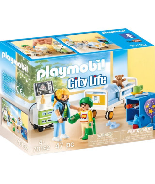 PLAYMOBIL - 70192 - City Life L'Hôpital - Chambre d'hôpital pour enfant