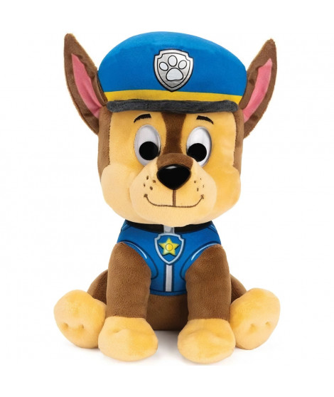 Peluche Pat' Patrouille Chase 25 cm - Paw Patrol Gund - Douce et lavable - 12 mois et plus