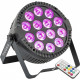 Projecteur PAR - IBIZA - THINPAR-12X6-RGBW - Avec 12 LEDs RVBB de 6W chacune - Noir