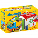 PLAYMOBIL - 70184 - PLAYMOBIL 1.2.3 - Ouvrier avec camion et garage - Matériaux mixtes - Enfant - Multicolore