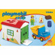 PLAYMOBIL - 70184 - PLAYMOBIL 1.2.3 - Ouvrier avec camion et garage - Matériaux mixtes - Enfant - Multicolore
