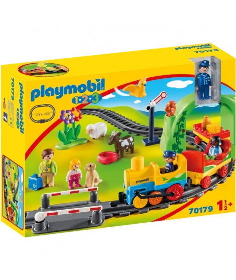 Train PLAYMOBIL 1.2.3 avec passagers et circuit - PLAYMOBIL - 70179 - 34 pieces