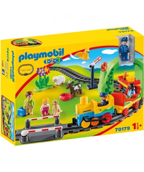 Train PLAYMOBIL 1.2.3 avec passagers et circuit - PLAYMOBIL - 70179 - 34 pieces