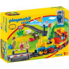 Train PLAYMOBIL 1.2.3 avec passagers et circuit - PLAYMOBIL - 70179 - 34 pieces