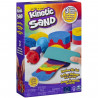 KINETIC SAND - COFFRET ARC-EN-CIEL 390 G + 6 accessoires - 6053691 - Sable magique a modeler - Jouet 3 ans, Modele aléatoire