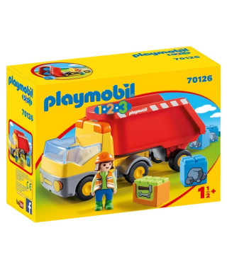 Camion benne PLAYMOBIL 1.2.3 - Jouet pour enfant de 18 mois et plus