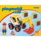 Pelleteuse PLAYMOBIL 1.2.3 - Modele: Pelleteuse - Couleur: Jaune - Pour Enfant de 18 mois et plus