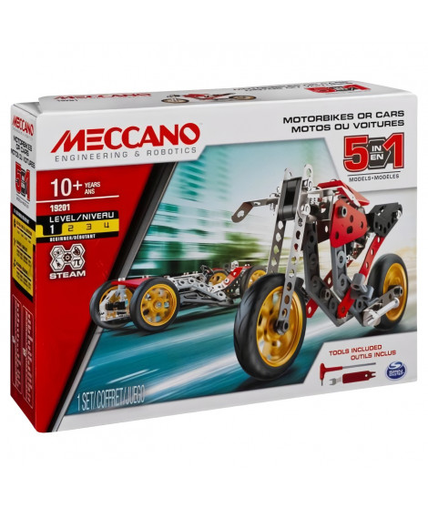 MECCANO - Voiture et moto - 5 modeles