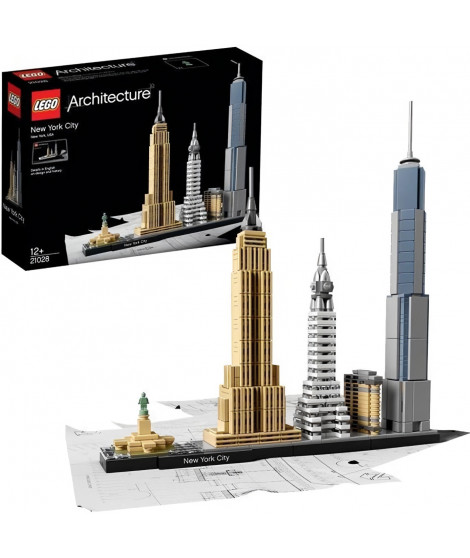 LEGO Architecture 21028 New York, Construction Maquette Miniature, Statue de la Liberté