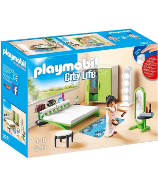 PLAYMOBIL - 9271 - City Life - La Maison Moderne - Chambre avec Espace Maquillage