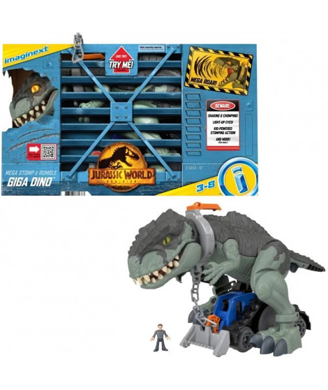 Figurine d'action Imaginext Mega Dino Terreur Fisher Price - T-REX son et lumiere pour enfant de 3 ans et plus