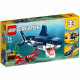 LEGO Creator 3-en-1 31088 Les Créatures Sous-Marines, Figurines Animaux Marins, Requin, Crabe