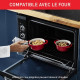 Lot de 2 mini cocottes Tefal en fonte d'aluminium 11 cm, induction + four