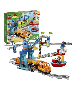 LEGO 10875 DUPLO Le Train De Marchandises avec Son et Lumiere - Jeu de Construction pour Enfant 2-5 Ans