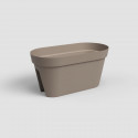 ARTEVASI Jardiniere pour balcon Capri - 30 x 60 x H 30 cm - 26,8 L - Gris taupe