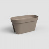 ARTEVASI Jardiniere pour balcon Capri - 30 x 60 x H 30 cm - 26,8 L - Gris taupe