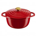 TEFAL E2544604 Air cocotte légere 24 cm fonte d'aluminium rouge, tous feux dont induction