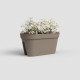 ARTEVASI Jardiniere pour balcon Capri - 30 x 60 x H 30 cm - 26,8 L - Gris taupe