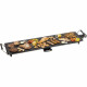 BESTRON Plancha/Plaque de cuisson teppanyaki électrique, pour 6-8 personnes, 90,5 x 23,7 cm, anti-adhésive, 1800 W - Noir