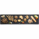 BESTRON Plancha/Plaque de cuisson teppanyaki électrique, pour 6-8 personnes, 90,5 x 23,7 cm, anti-adhésive, 1800 W - Noir